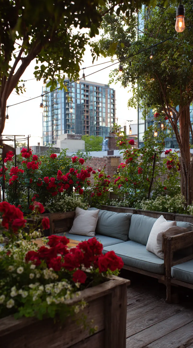 Romantic Rooftop Rose Garden