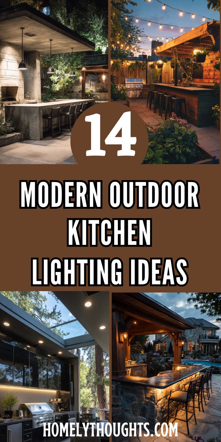 14 Modern Outdoor Kitchen Lighting Ideas for Your Yard