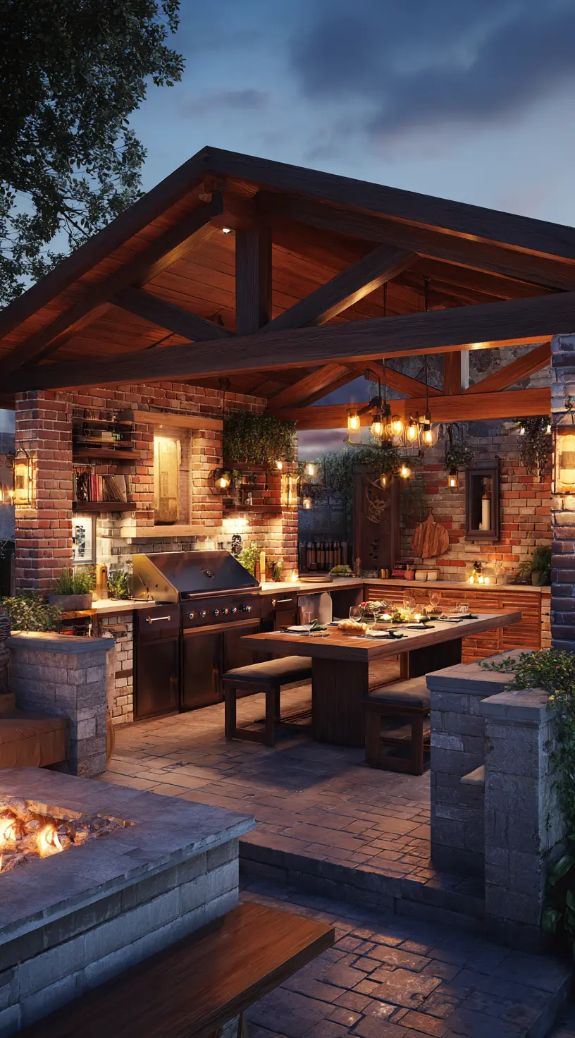 Rustic Charm with Brick Accents