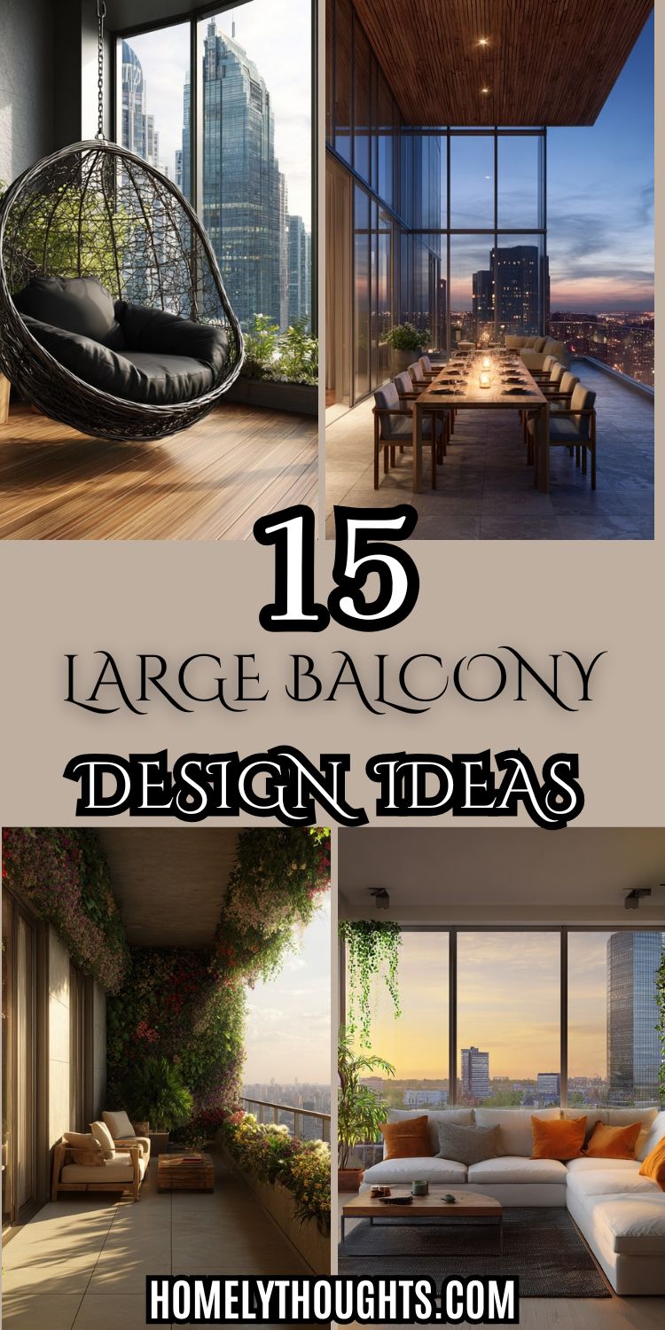 15 Large Balcony Design Ideas to Transform Your Outdoor Space