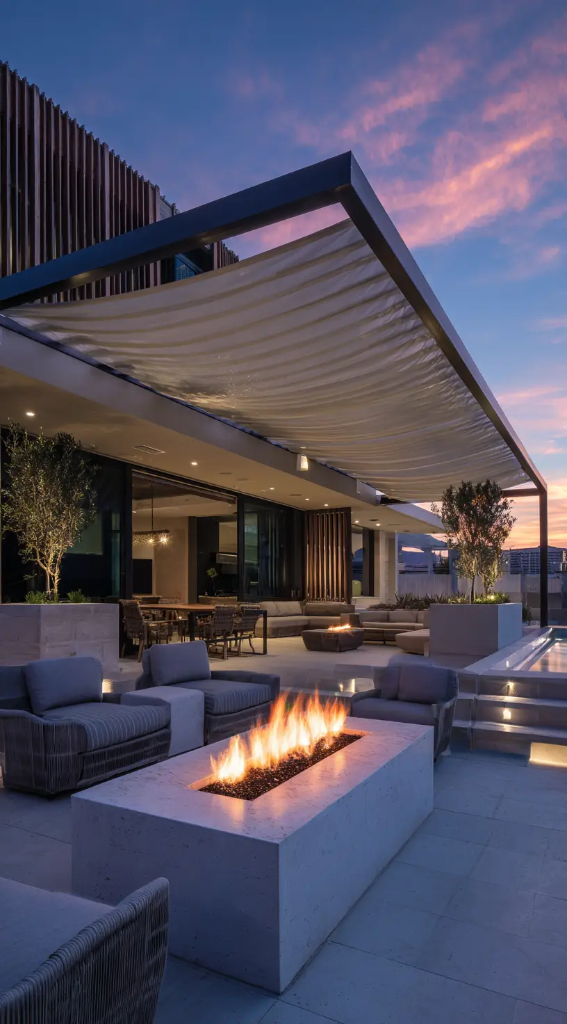 Pergola With A Retractable Canopy
