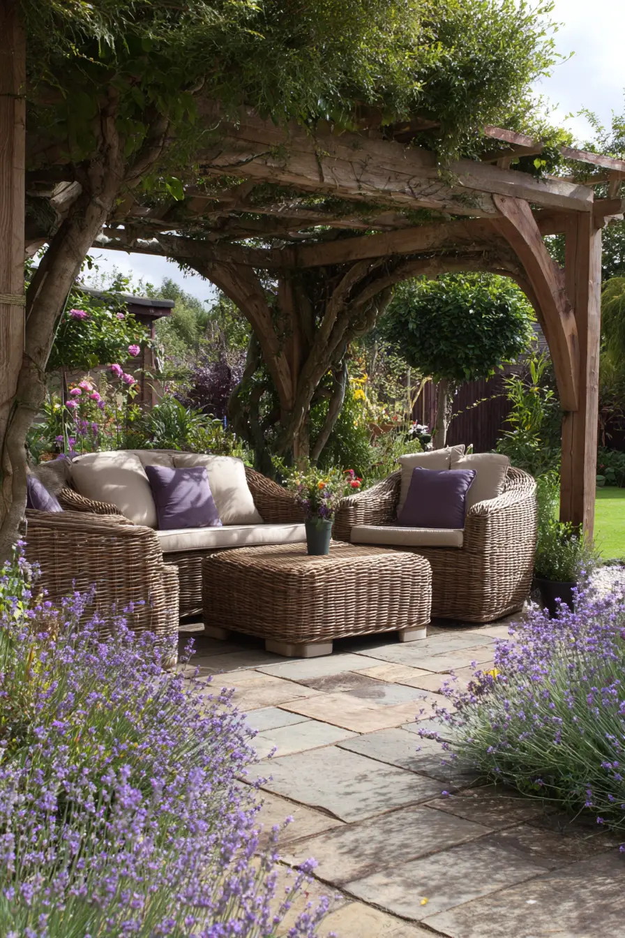 Rustic Cottage Patio with Slate Flooring