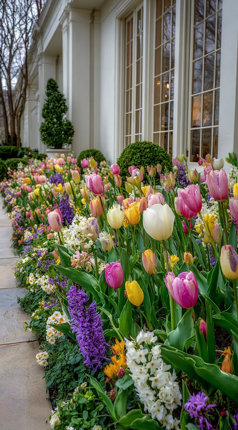 Seasonal Blooms At The Foundation