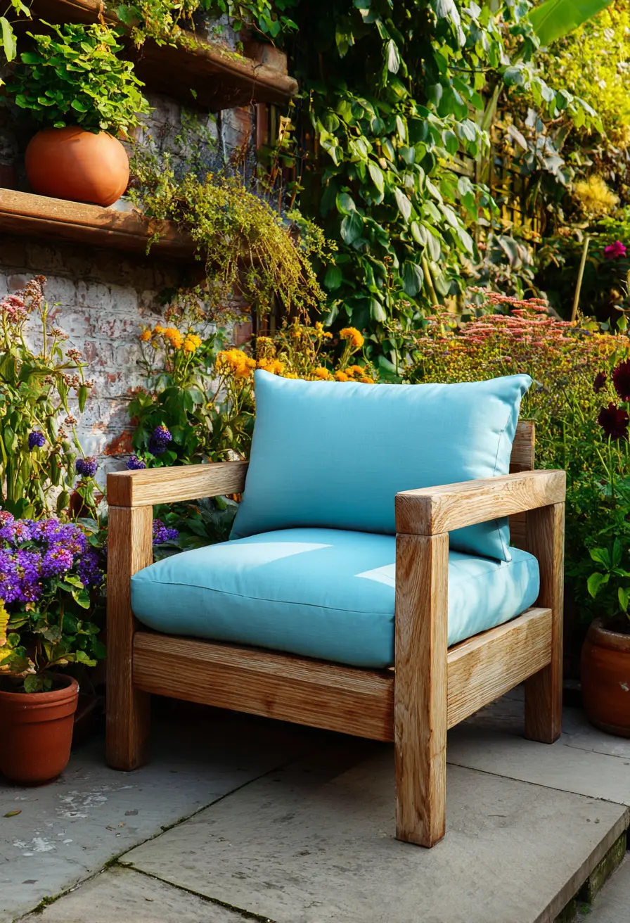 Acacia Wood Armchair
