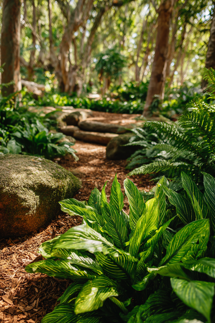 Lush Border with Bark Mulch