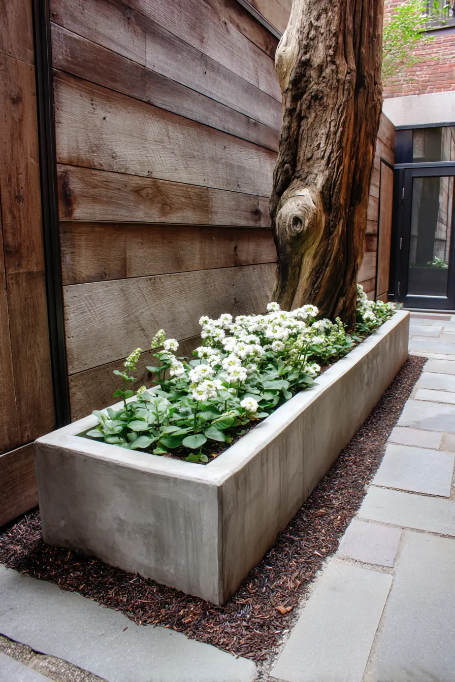 Modern Concrete Garden Edging Design