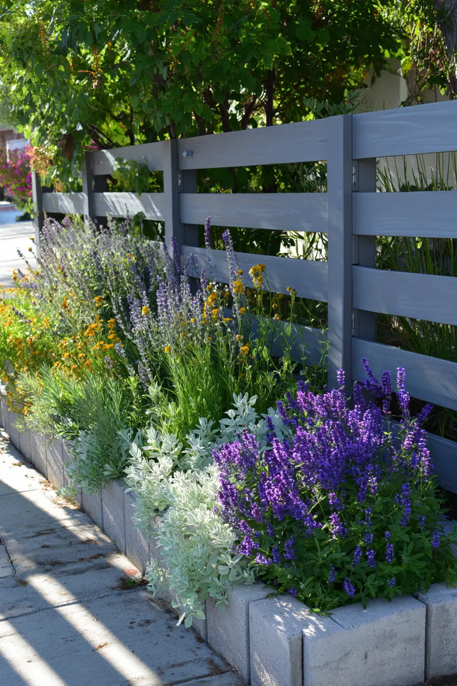 Modern Lavender and Herb Raised Bed
