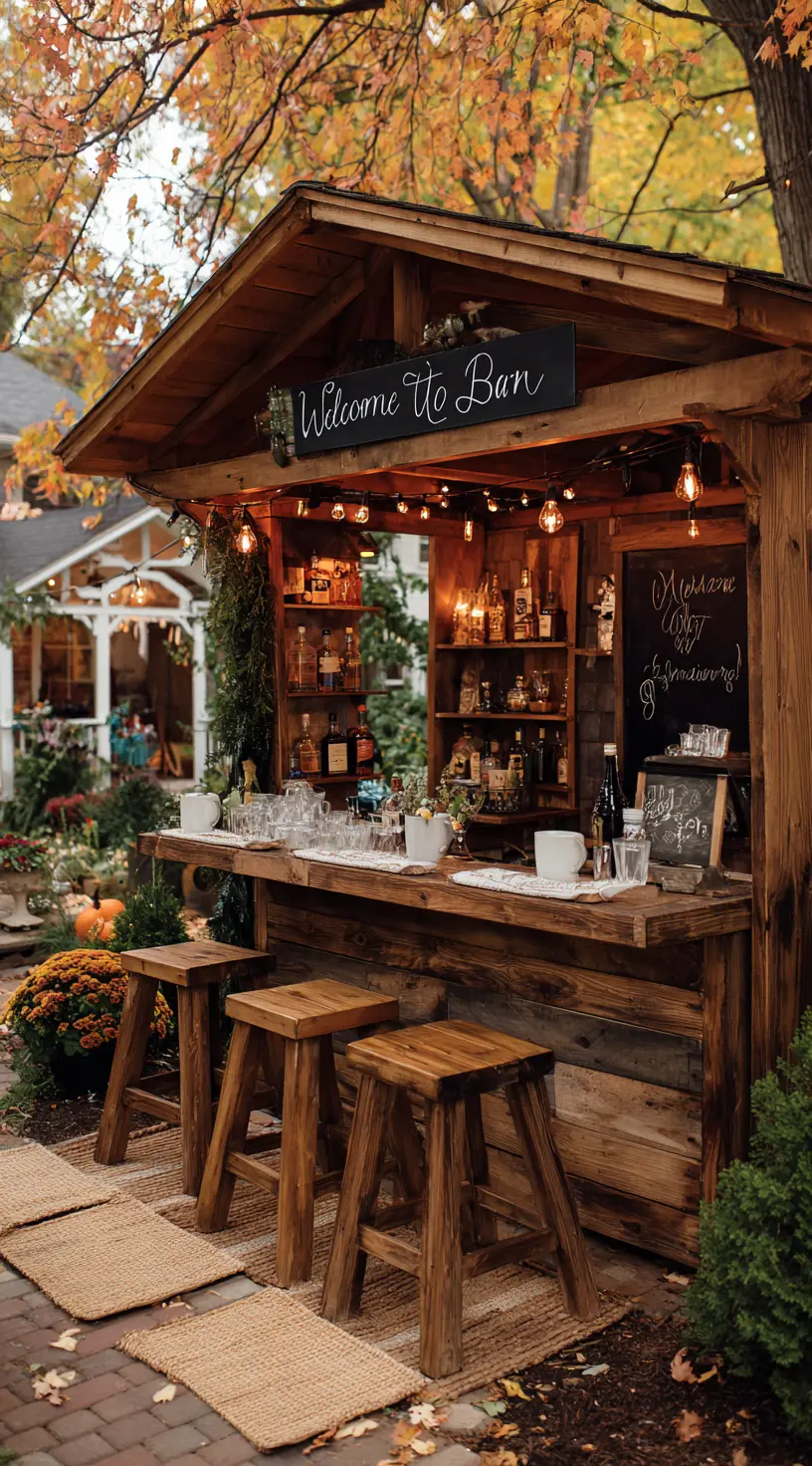 Outdoor Bar Under Lights