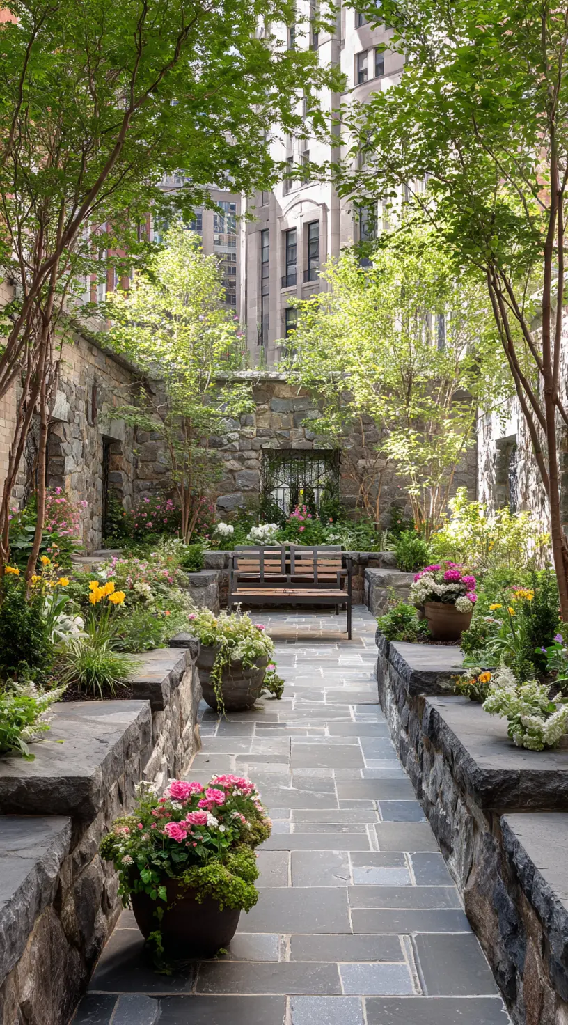 Sloped Yard With A Meandering Path