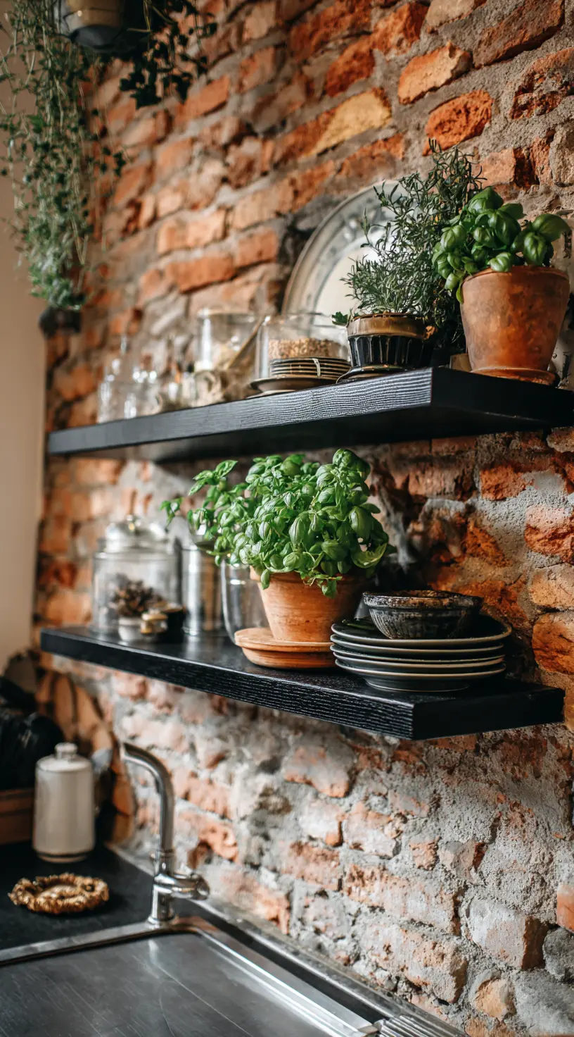 Urban Industrial Kitchen With Green Highlights