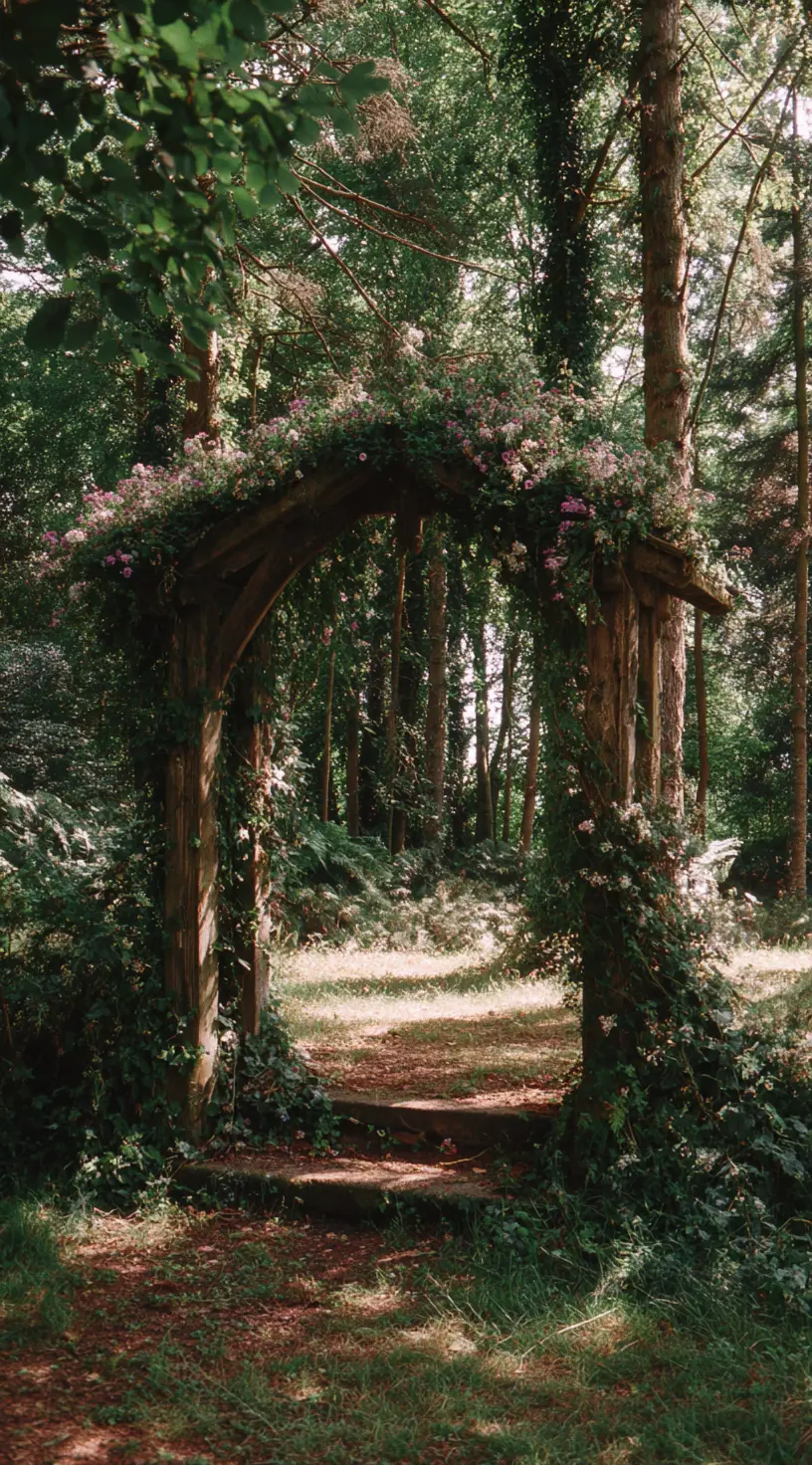 Wildflower Garden With Archway