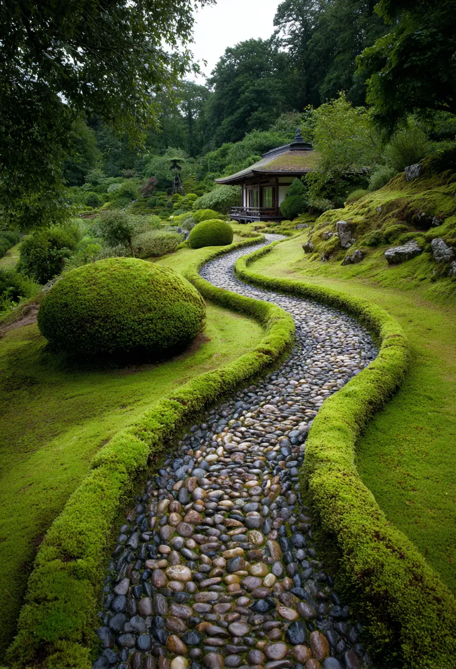 Gravel Pathway with Moss