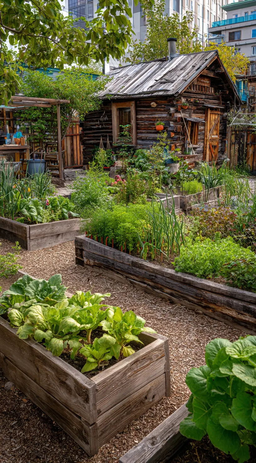Reclaimed Railroad Tie Raised Garden Beds