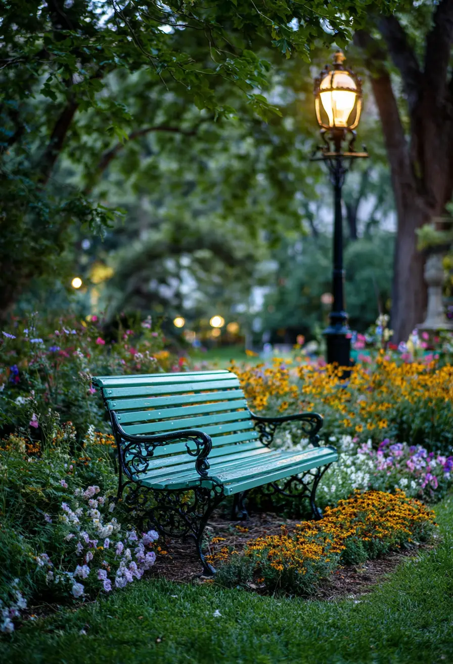 Steel Park Bench