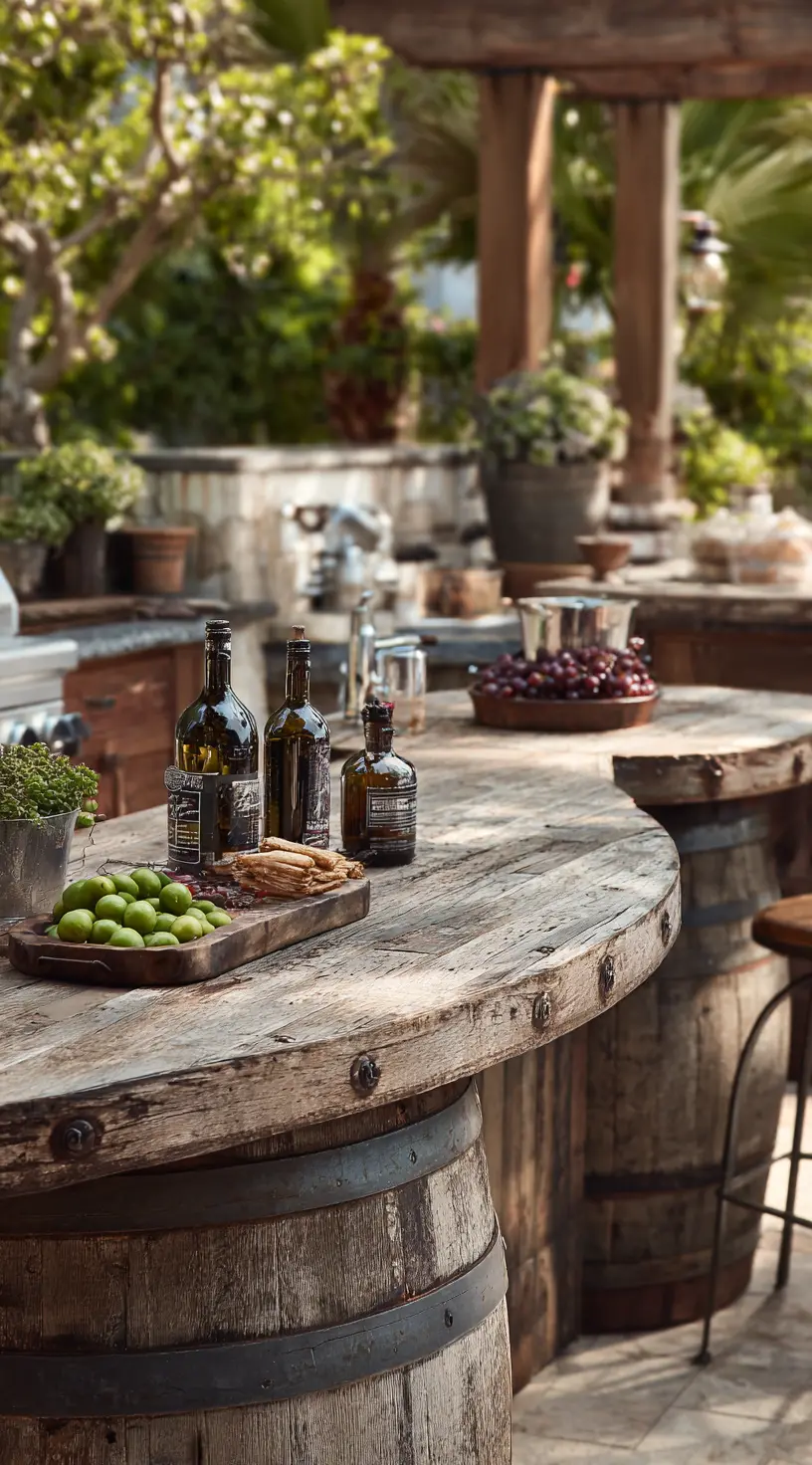 Wine Barrel Countertop Kitchen