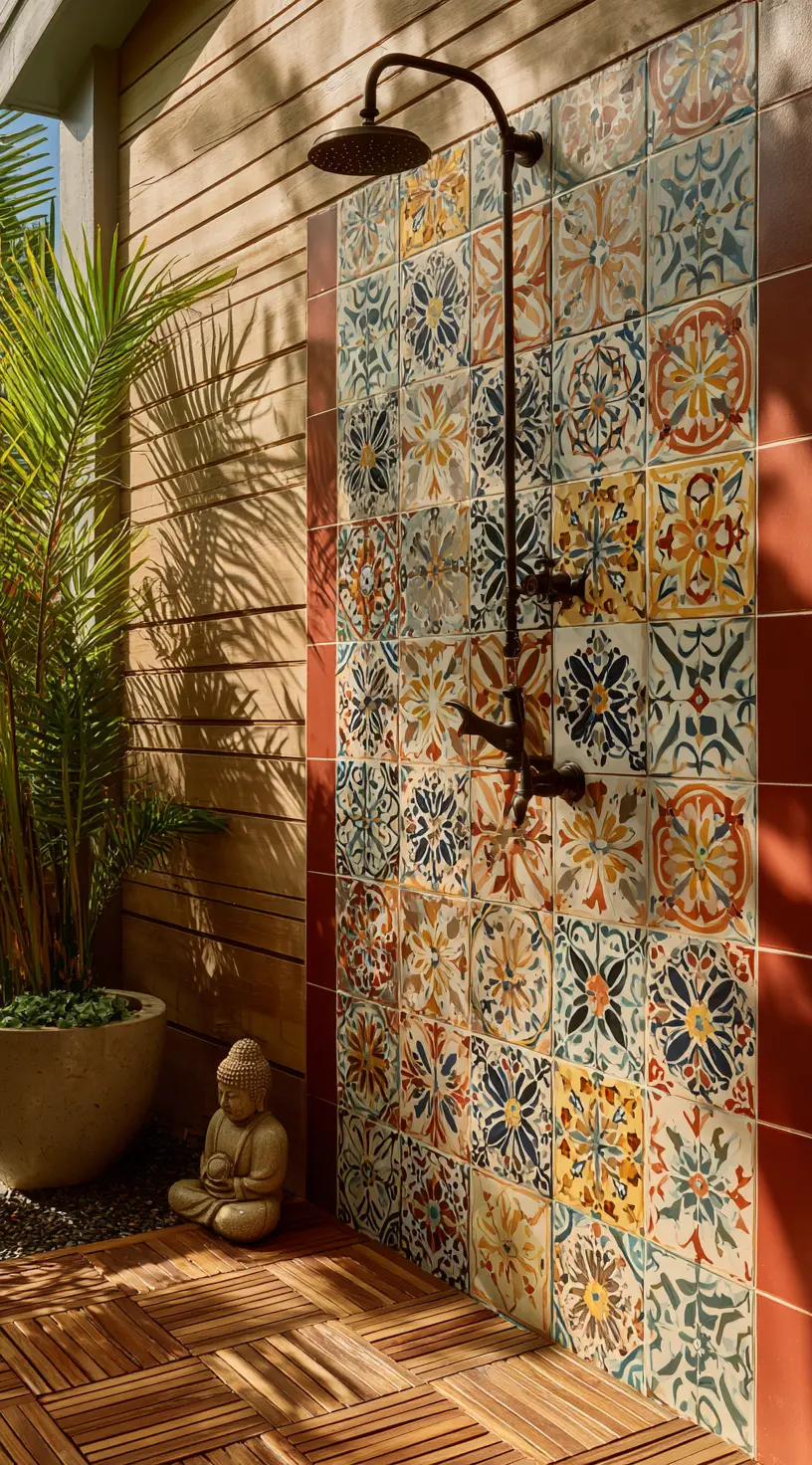 Terracotta Mediterranean Shower