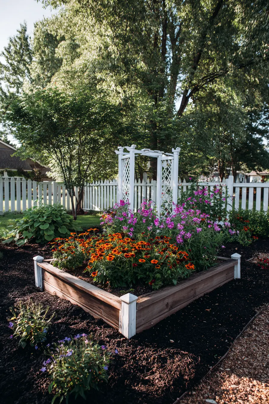 Vibrant Raised Flower Bed Design