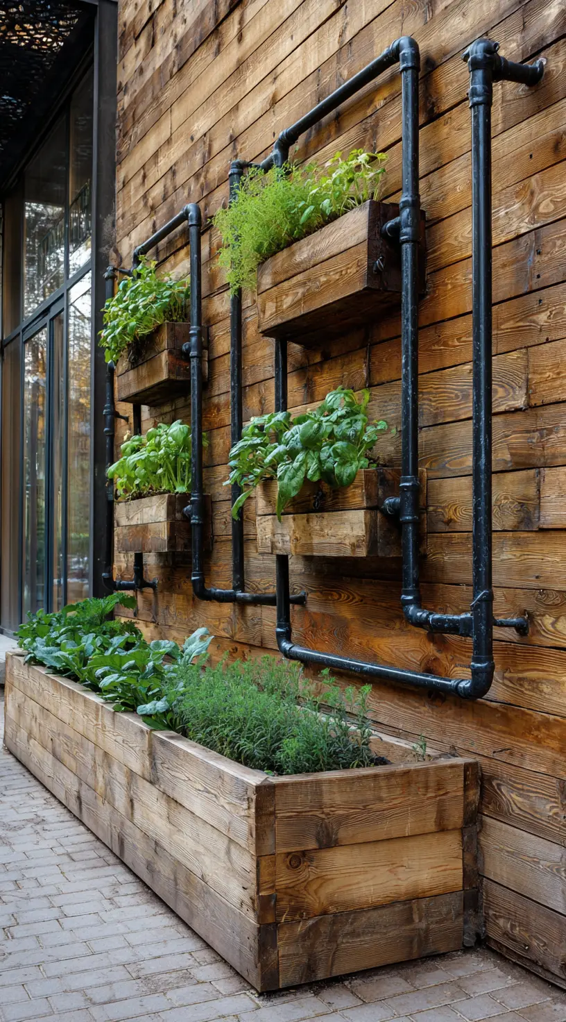 Backyard Raised Beds With Vertical Planters