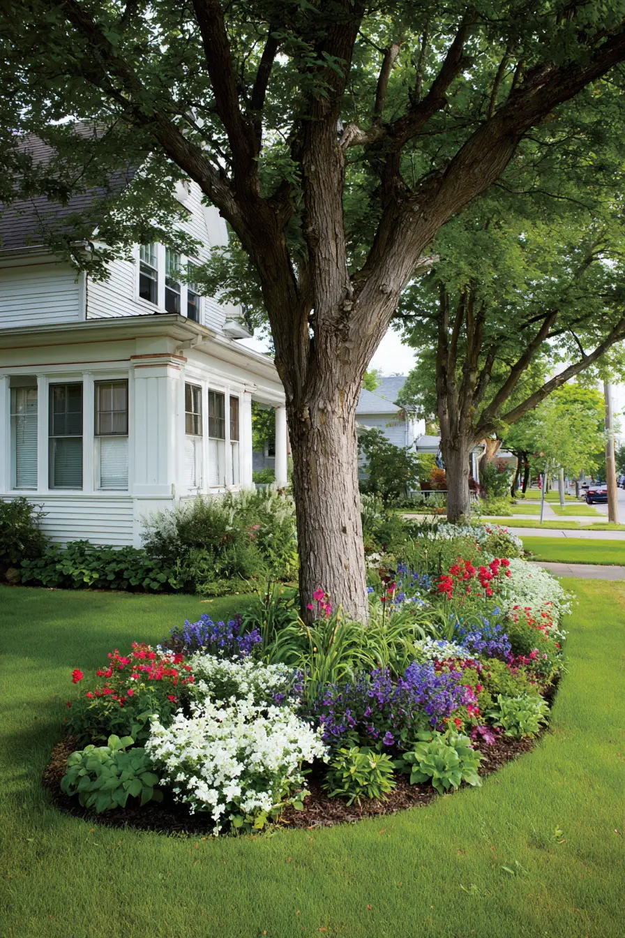 Colorful Perennial Bed Arrangement