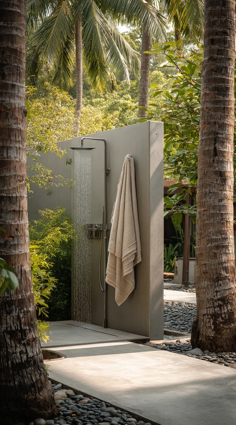 Palm Tree Paradise Shower