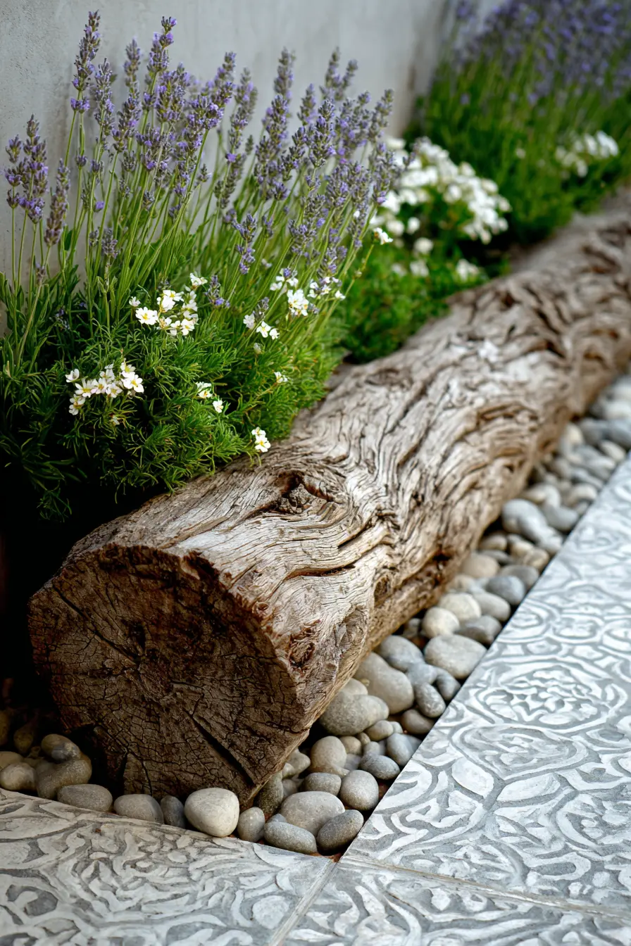 Serene Garden with Natural Textures