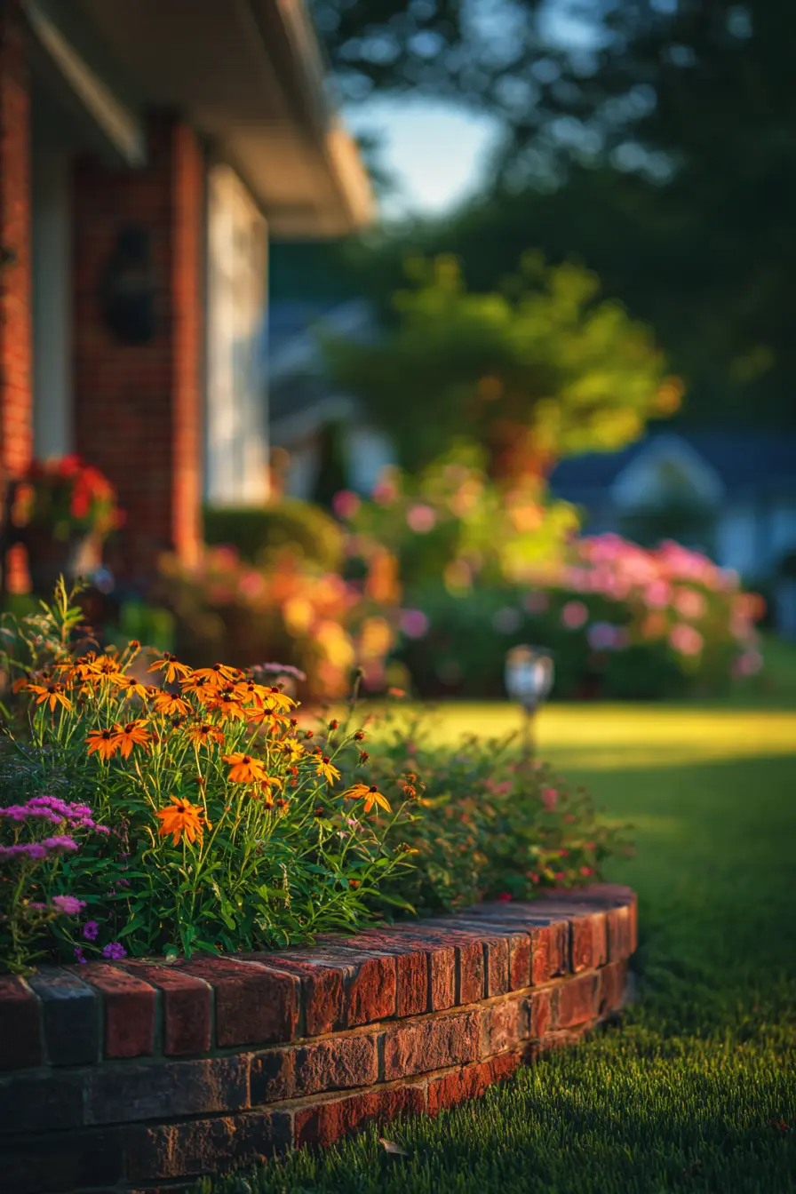 Subtle Curved Brick Edging