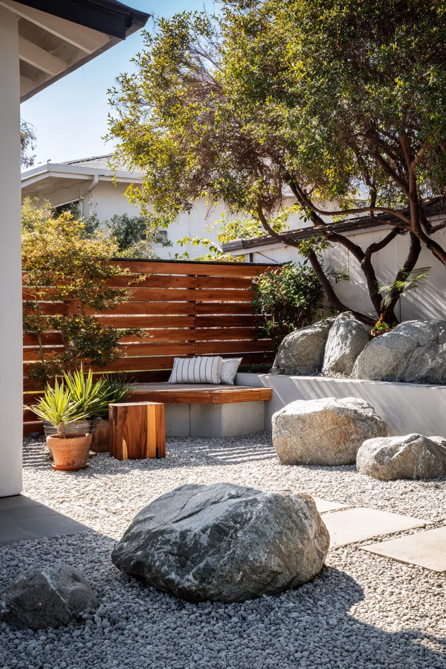 Contemporary Rock and Gravel Pathway