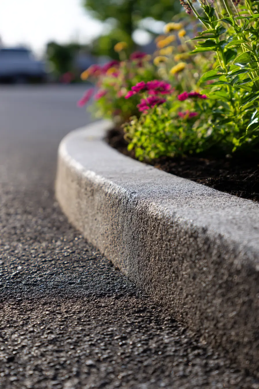 Curved Concrete Garden Bed Edging