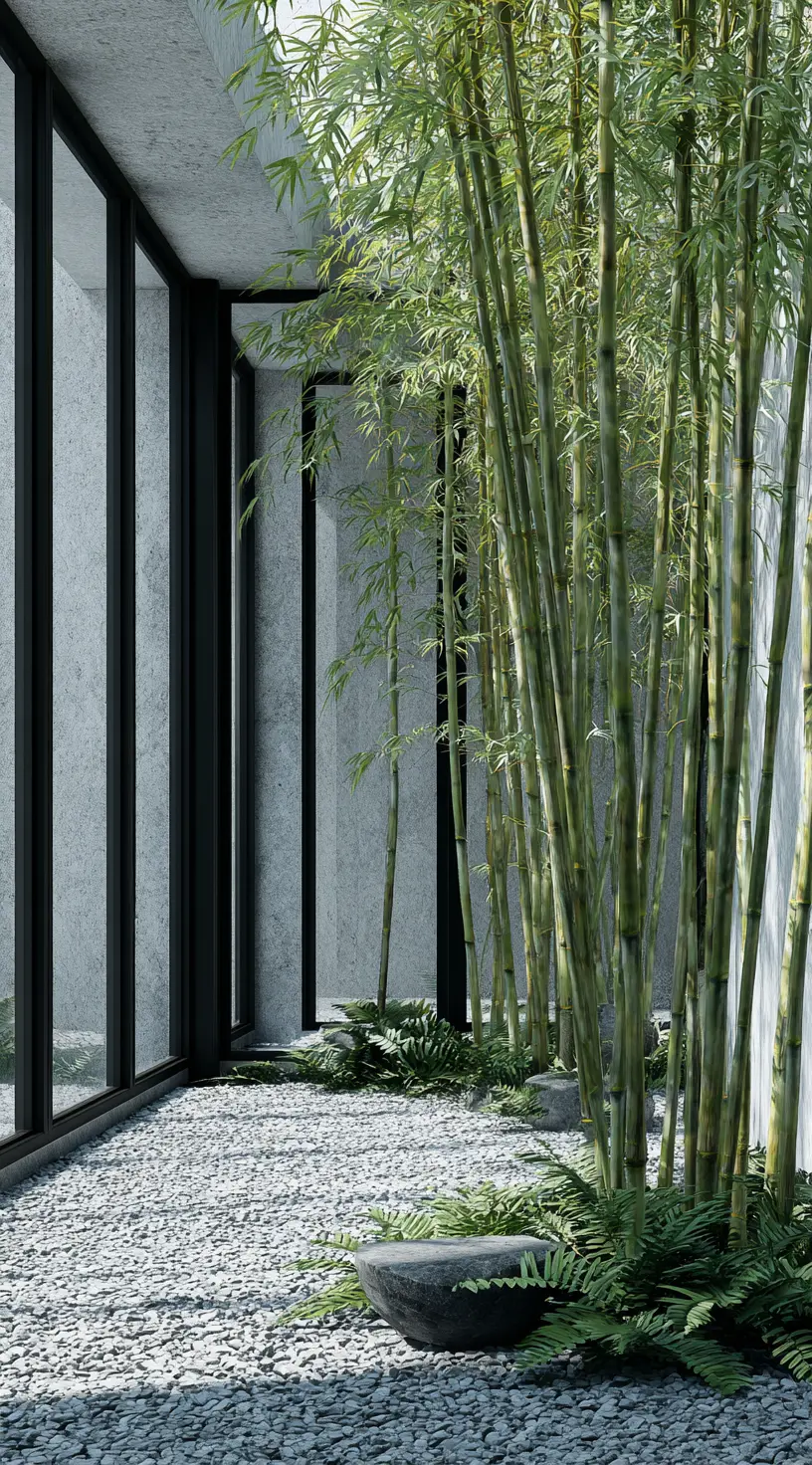 Lush Bamboo Privacy Wall
