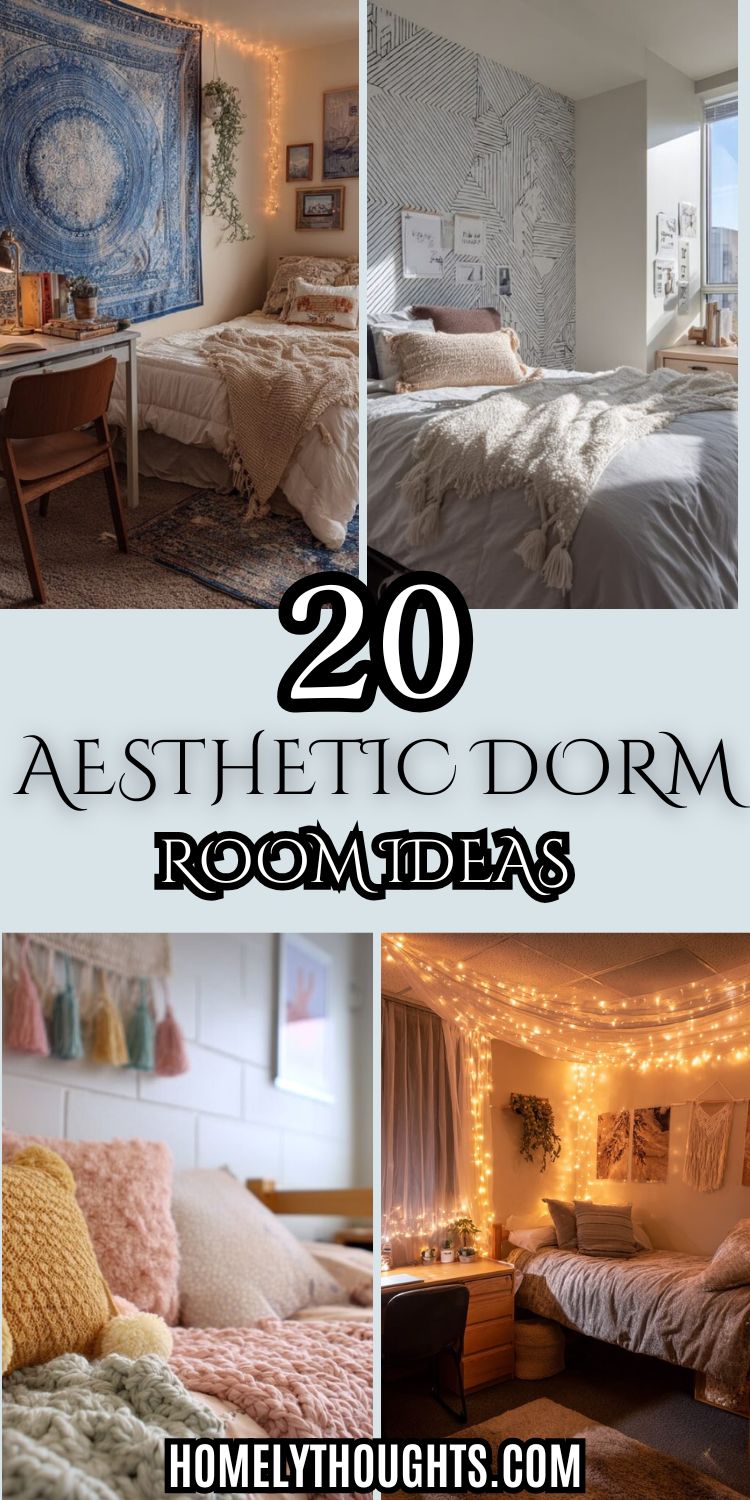 20 Aesthetic Dorm Room Ideas for a Stylish and Cozy College Space