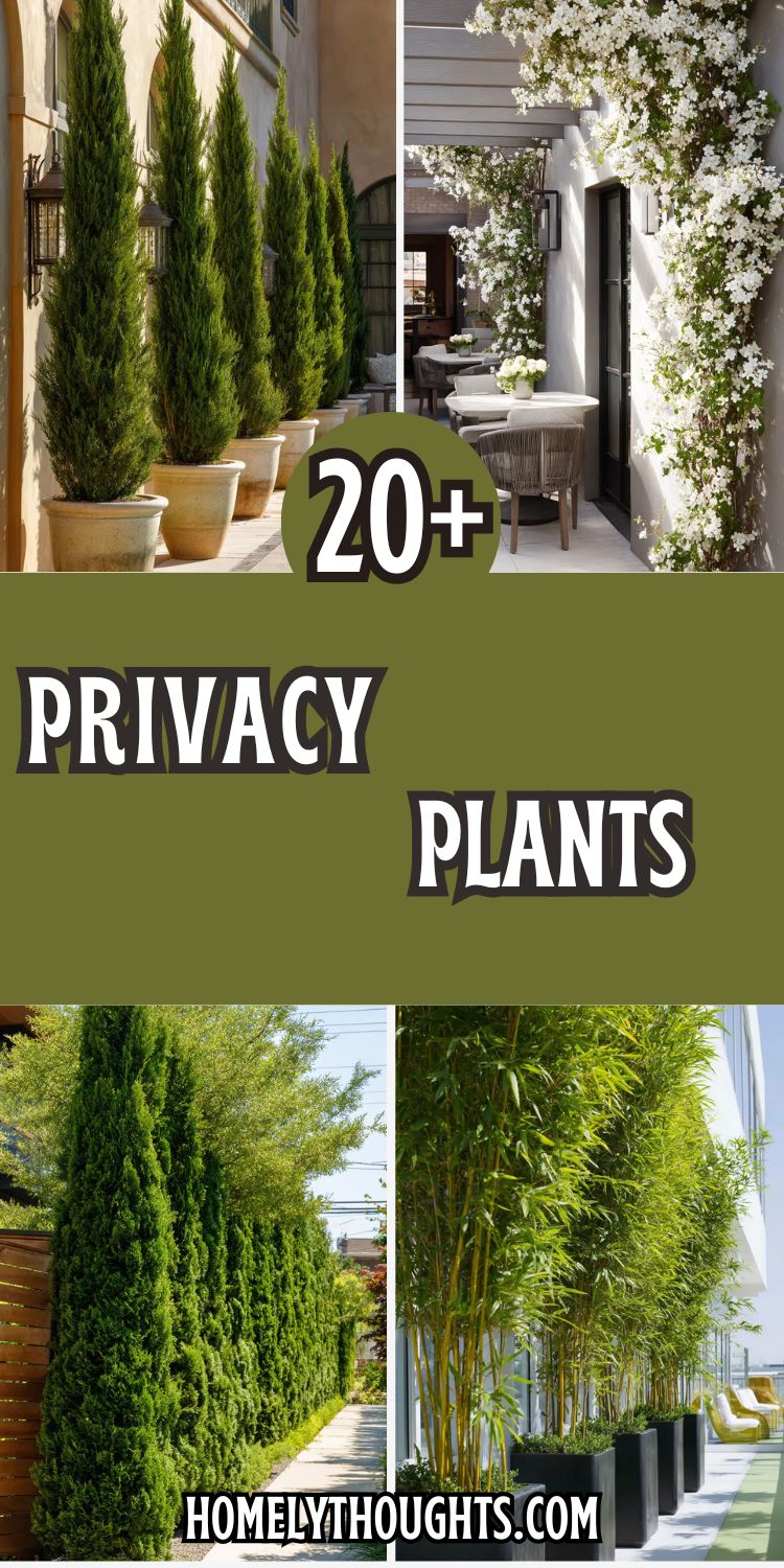 20+ Privacy Plants to Finally Create Your Private Yard!