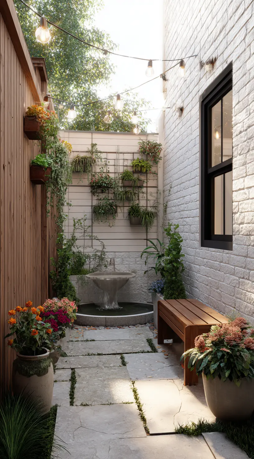 Cozy Courtyard-Style Front Yard