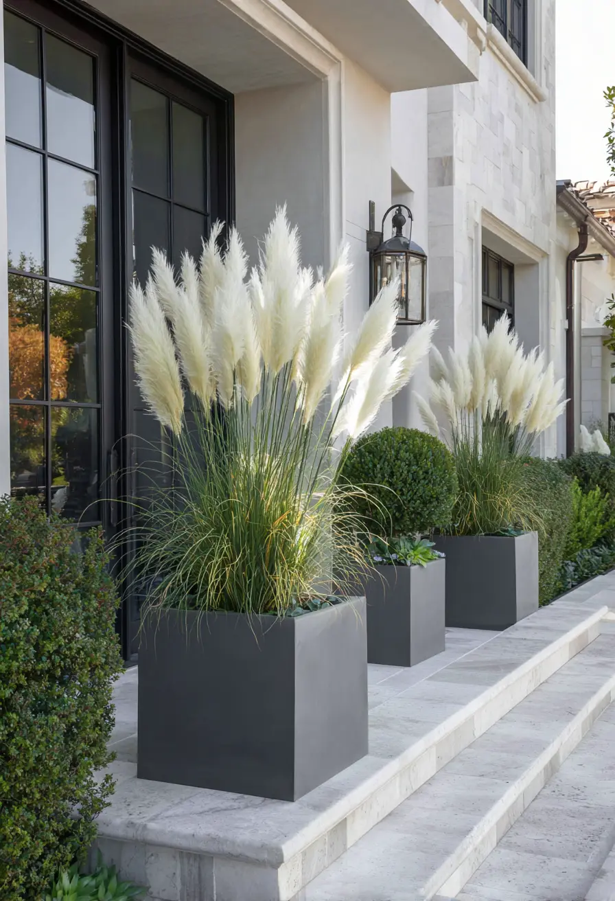 Ornamental Grasses in Planters