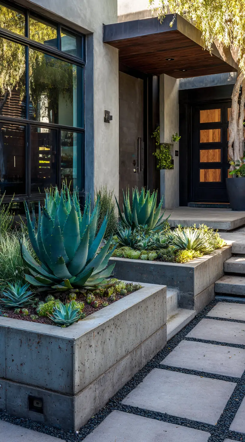 Bold Mid-Century Modern Entry