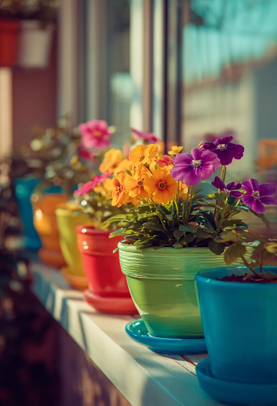Colorful Plant Pots