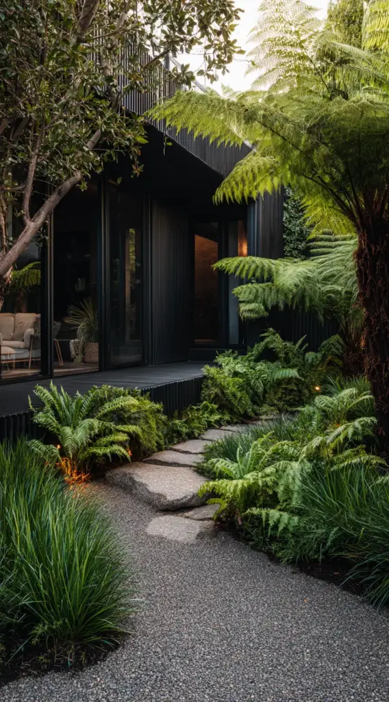 Low Maintenance Green Entry Bed