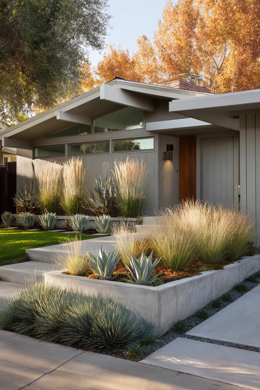 Vibrant Succulents and Grasses
