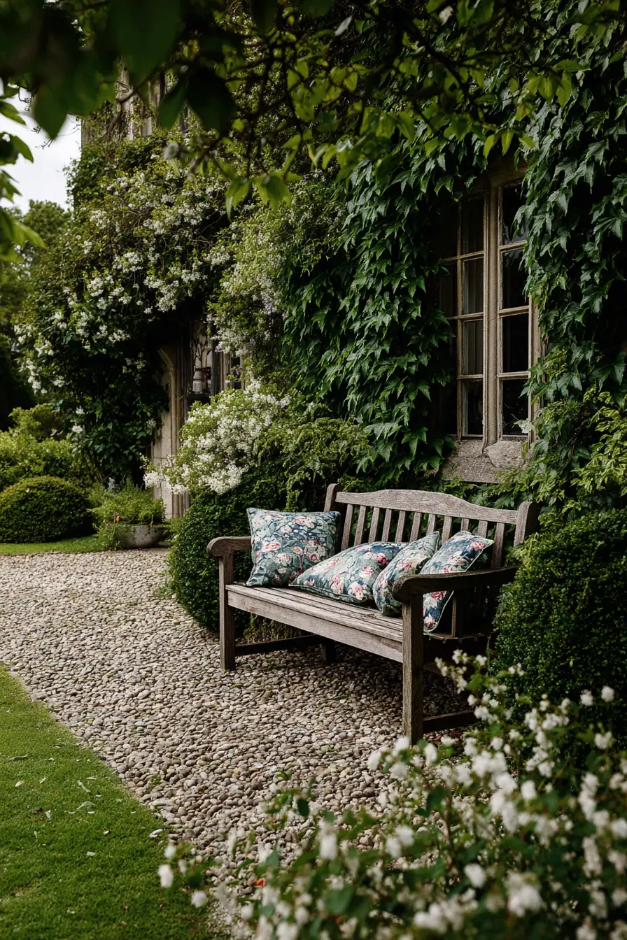 Whimsical Gravel Cottage Patio