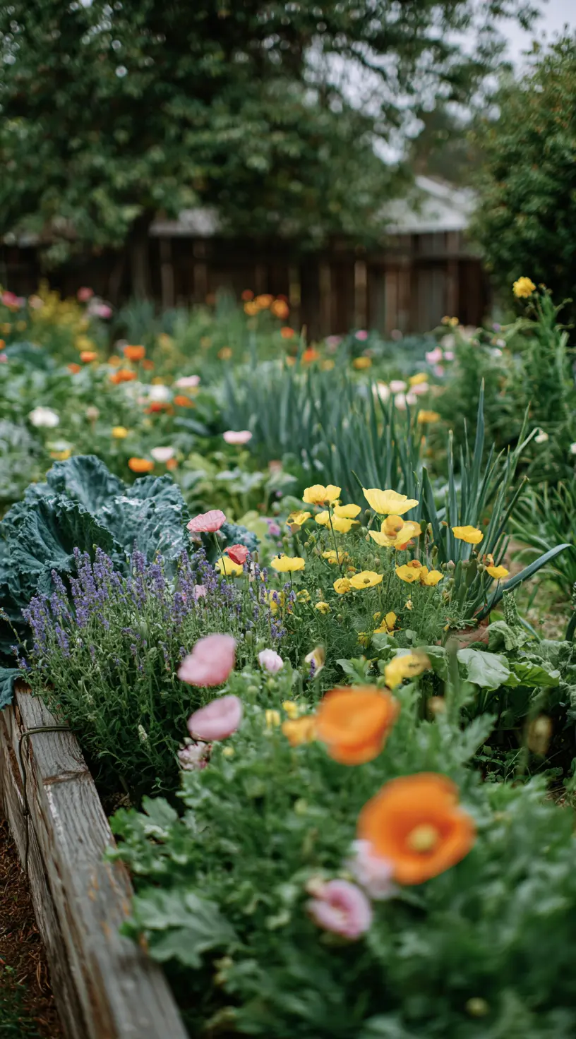 Backyard Raised Beds With Edible Flowers