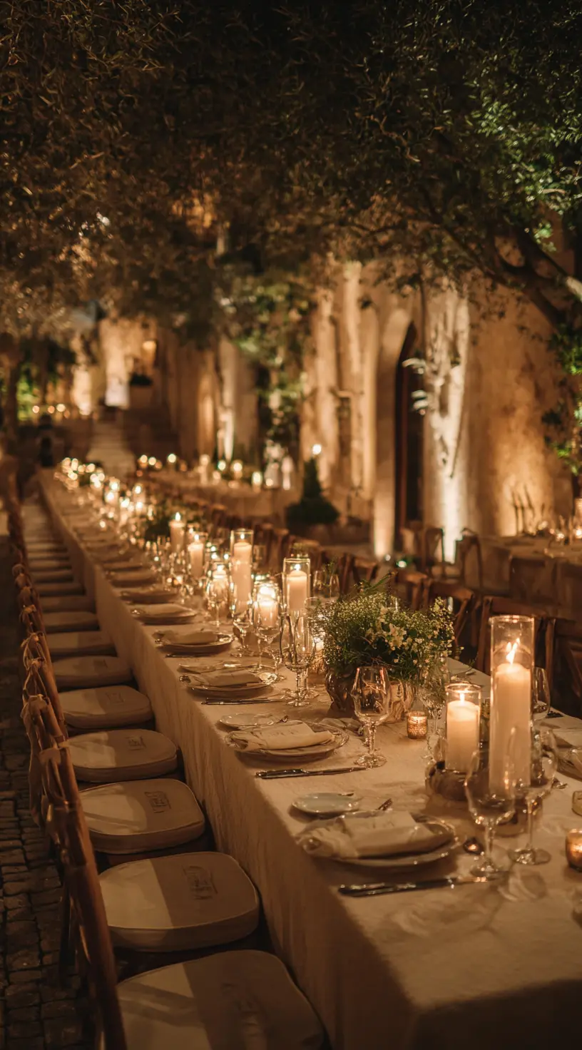 Candlelit Outdoor Dining