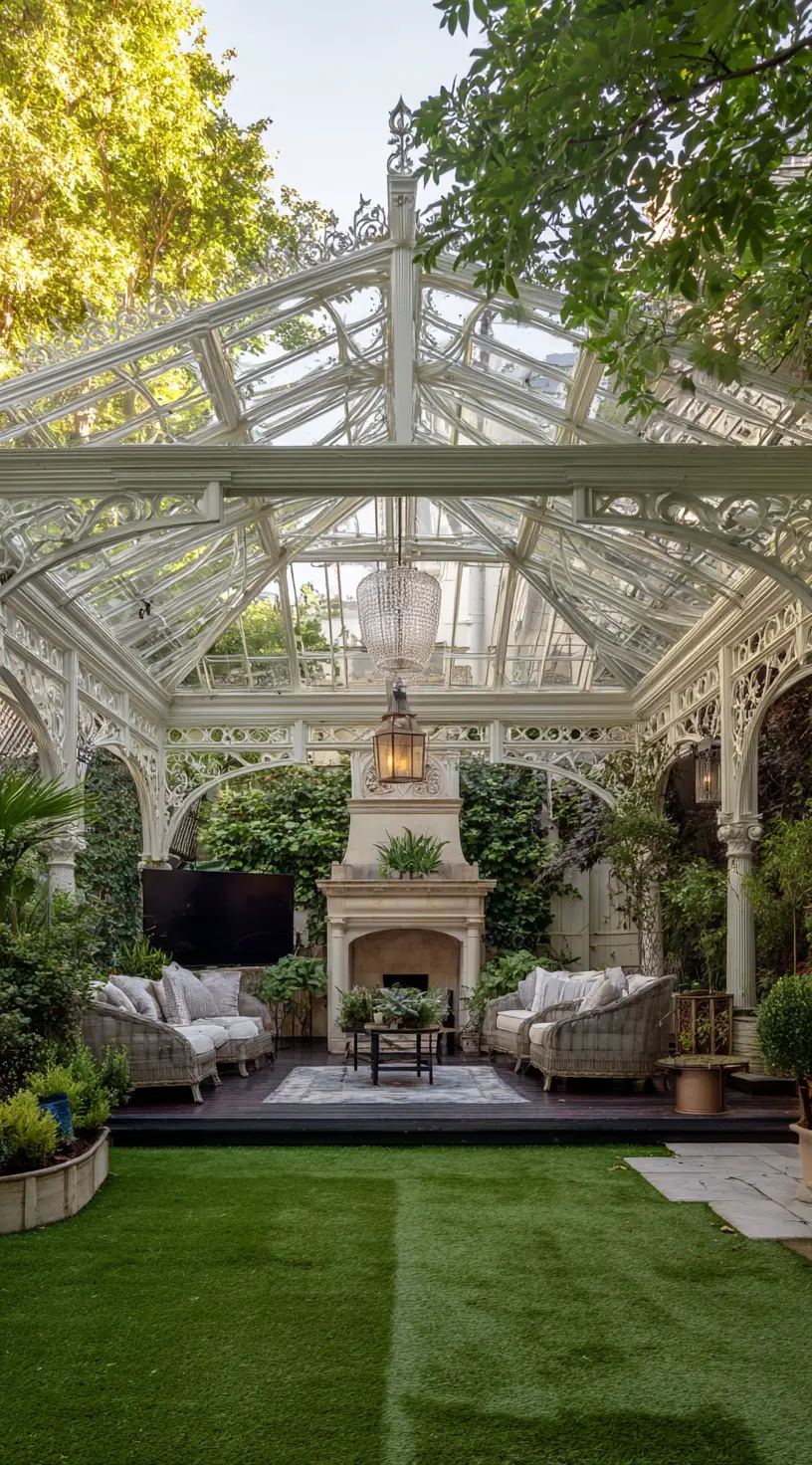 Enclosed Pergola With A Skylight