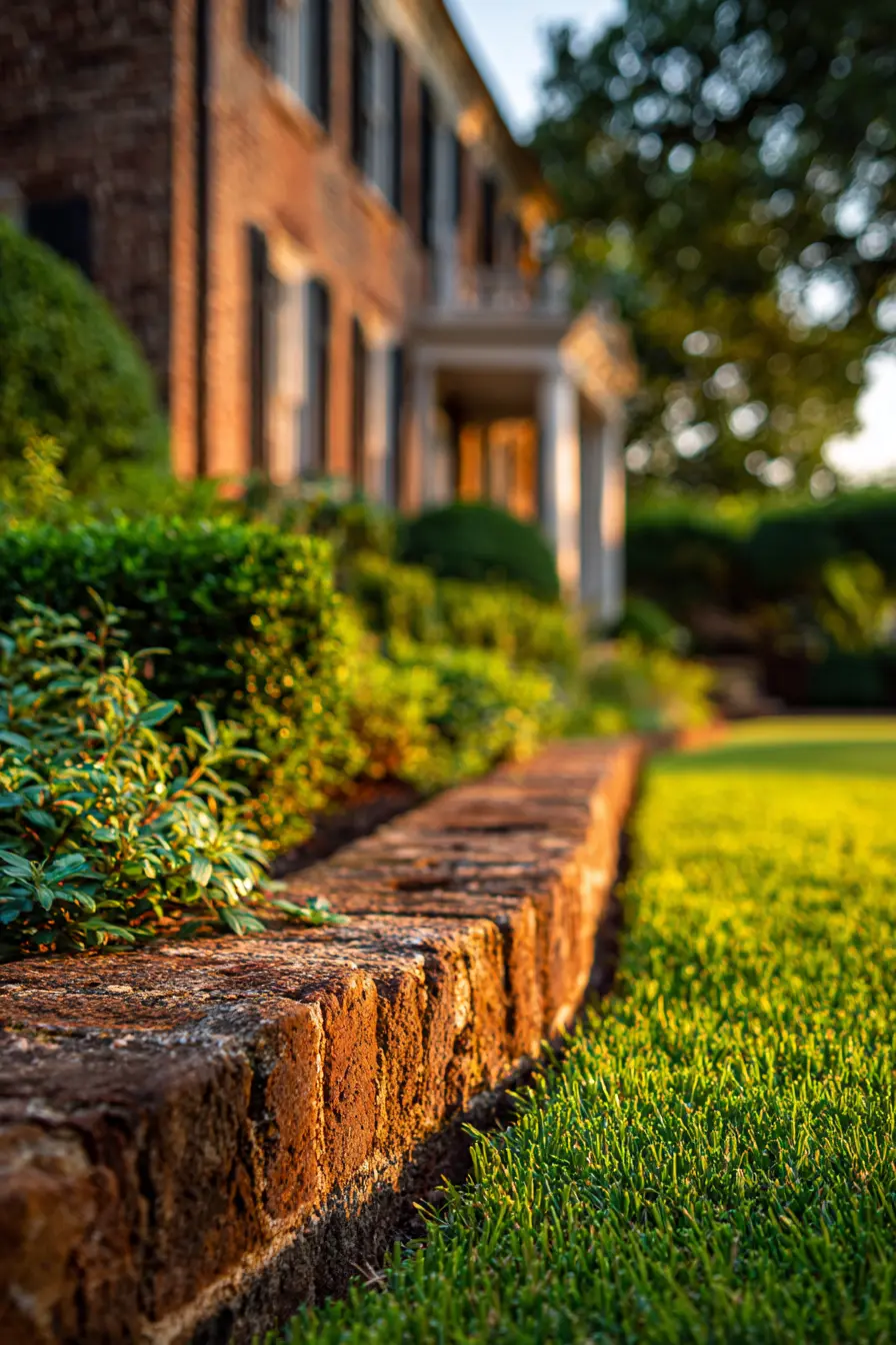 Angled Brick Edging