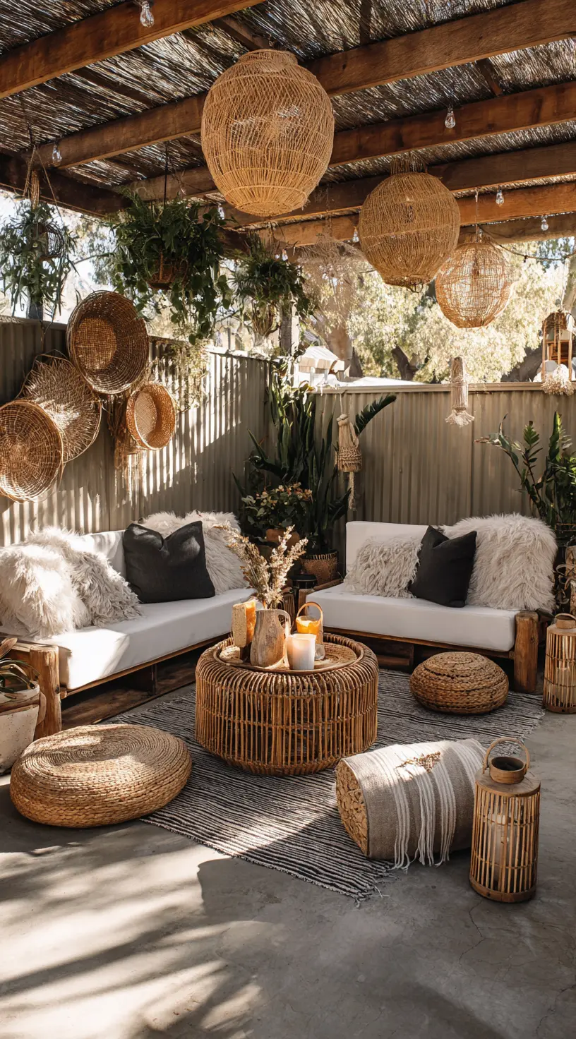 Cozy Neutral Boho Patio Space