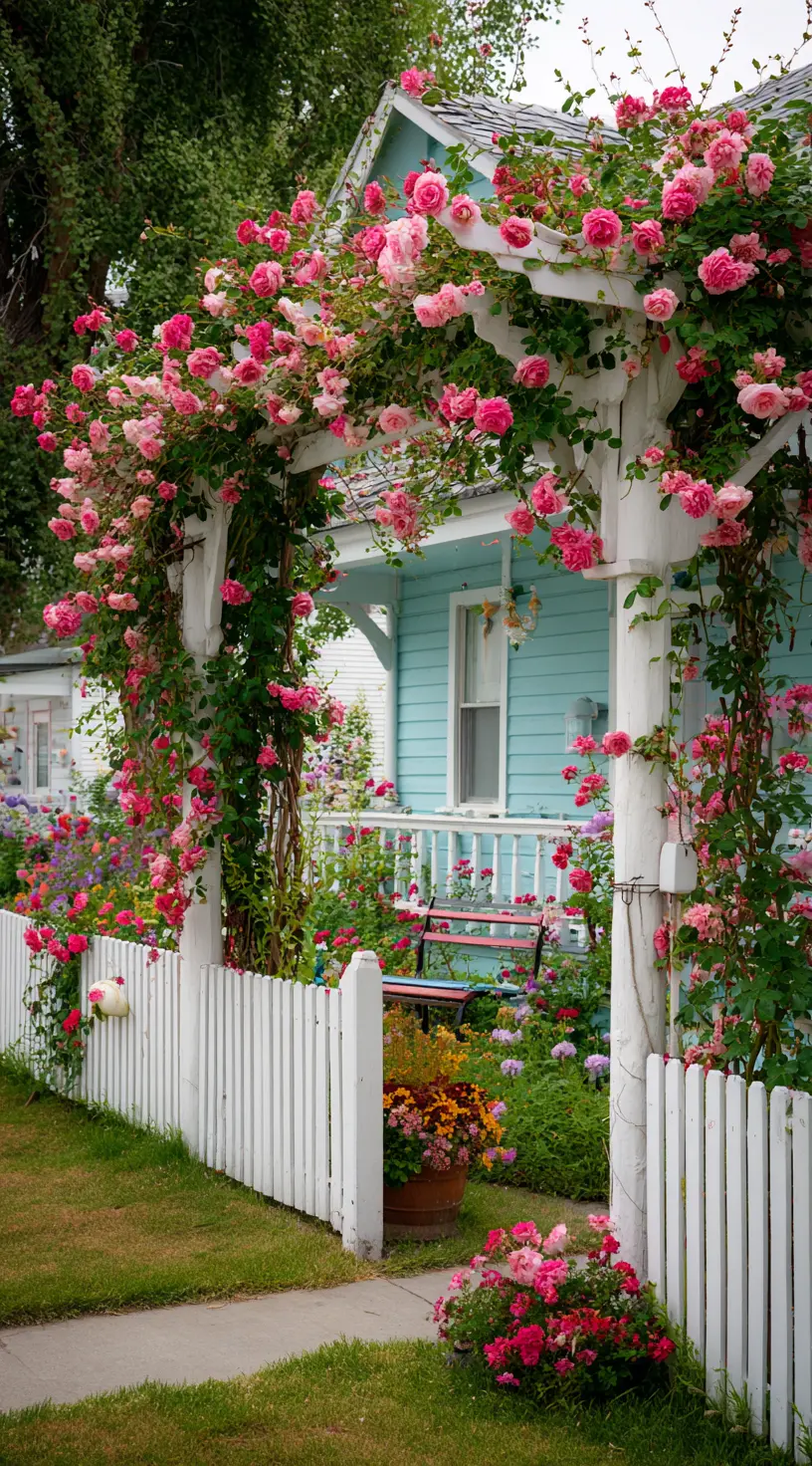 Front Yard Rose Garden Welcome