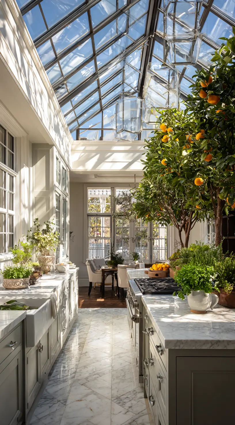 Glasshouse Kitchen With A View