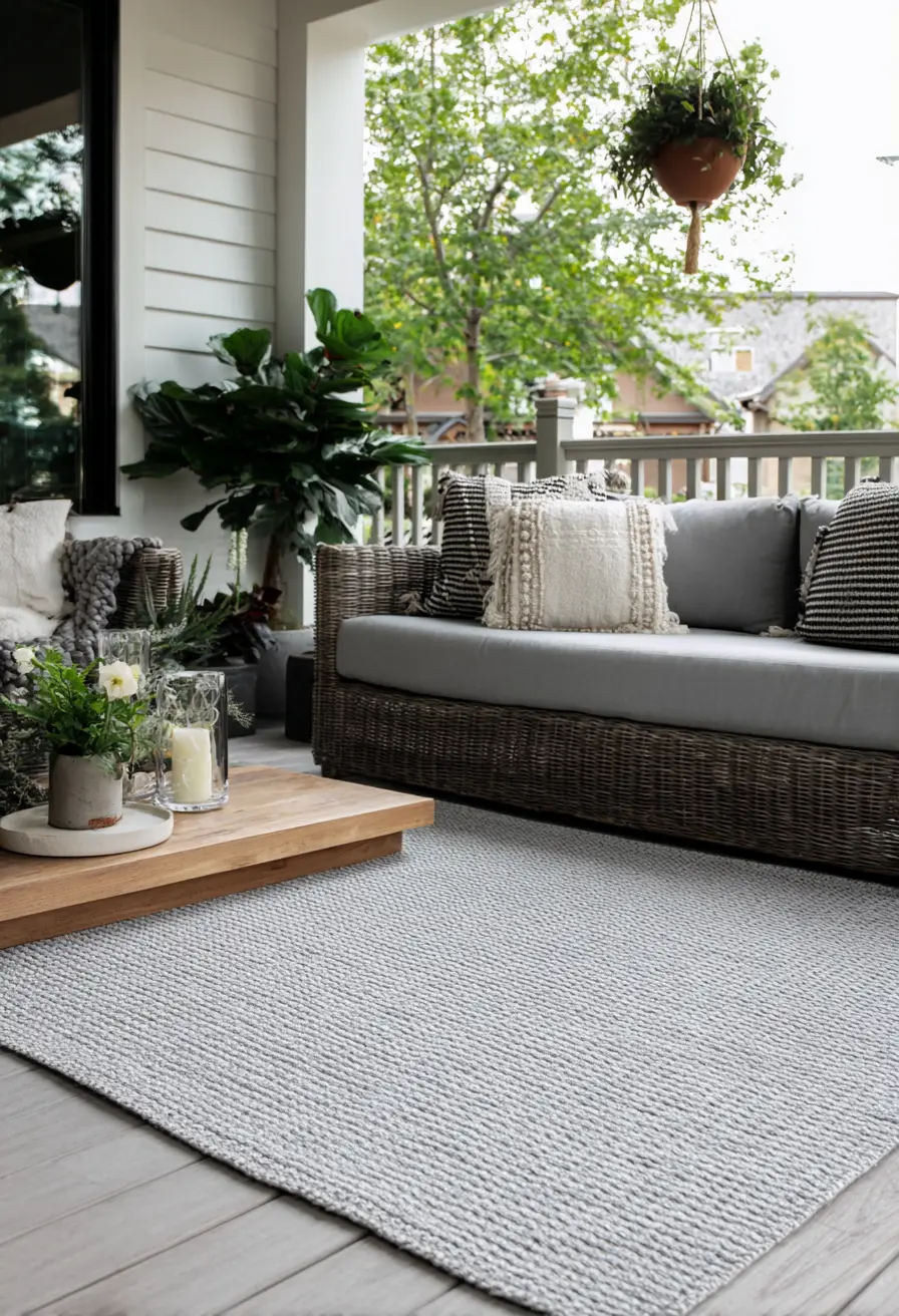 Neutral-Colored Outdoor Rug