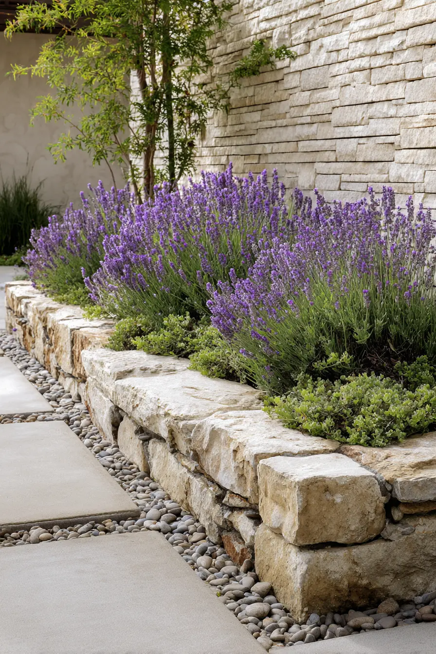 Serene Lavender and Stone Oasis