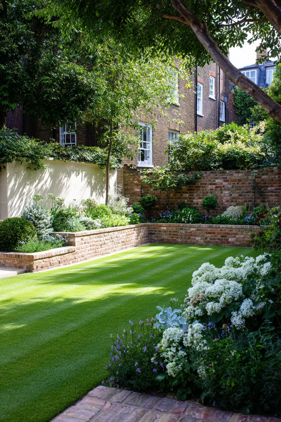 Pale Brick Edging Wall