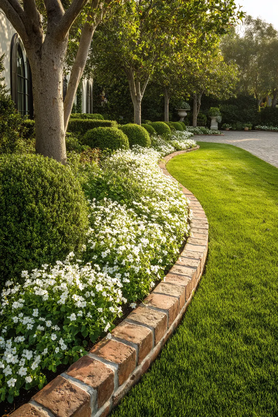 Clean Curved Brick Edging