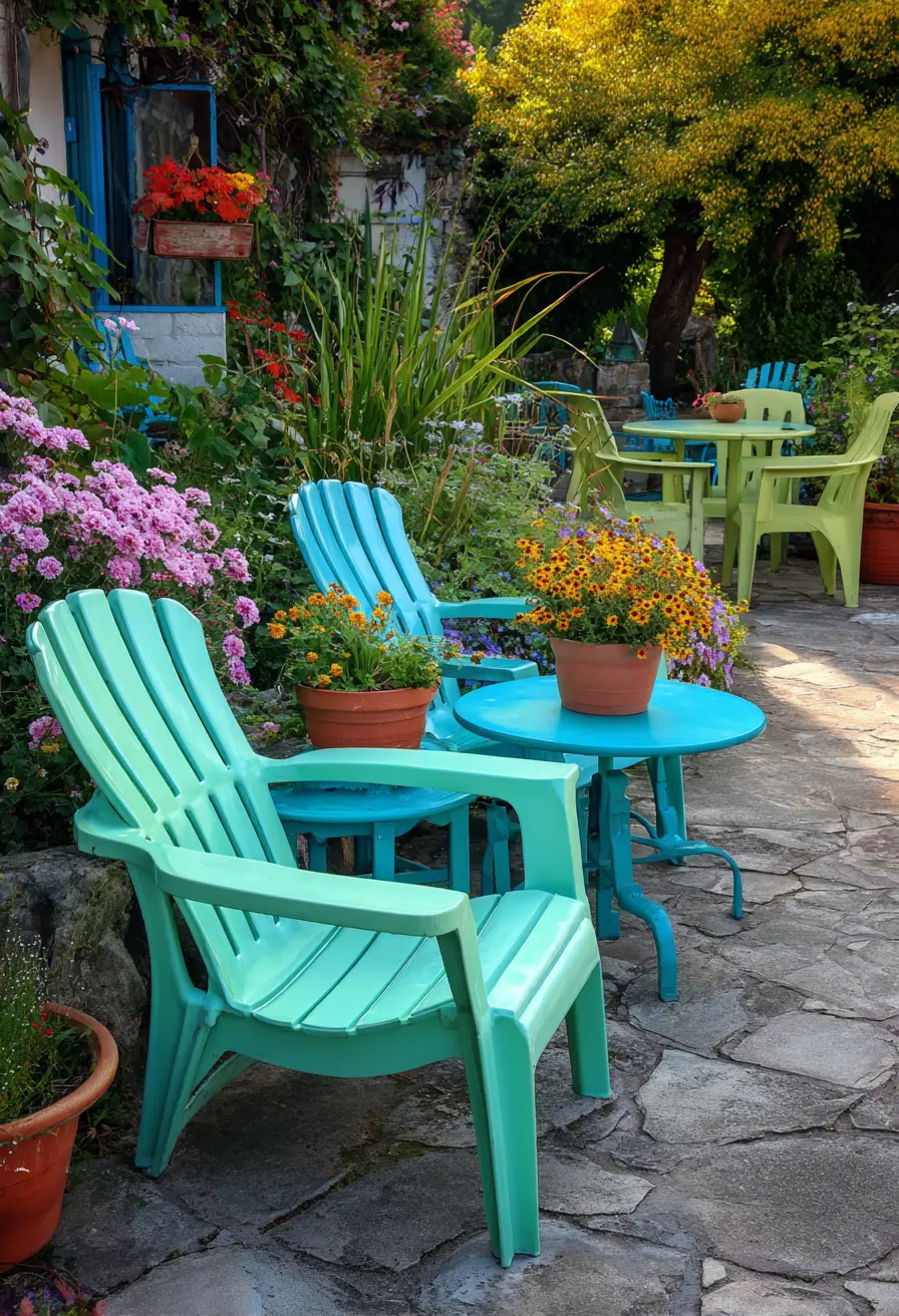 Plastic Adirondack Set